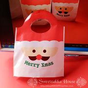 50个价 原创圣诞节圣诞老人图案迷你小拎袋糖果袋烘焙饼干袋