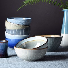 复古创意陶瓷碗家用泡面日式