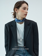 G/S定制款 高级感巴洛克珍珠项链休闲时髦黑绳毛衣链2024春夏