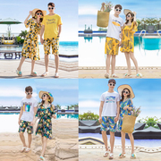 沙滩情侣装夏装套装海边度假蜜月，女裙三亚巴厘岛泰国拍照你衣我裙