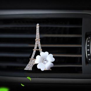 巴黎铁塔汽车出风口香水夹创意车载香水固体香薰夹空调摆件装饰女