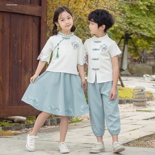 六一儿童演出服中国风幼儿园汉服民国服小学生合唱服表演服装