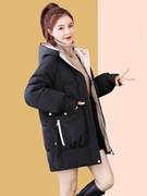 品牌羽绒服女2023冬季中长款宽松显瘦韩版小个子保暖外套