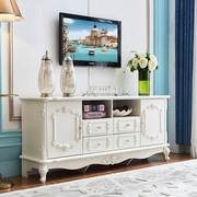 欧式卧室电视柜小户型主卧白色，简约客厅高款房间，窄款超薄电视机柜