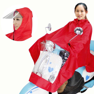 电动自行车摩托车雨p衣，帽檐雨披男女单人，骑行面罩加大雨衣2