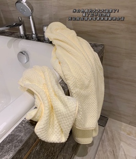@性价比绝了 柔软吸水菠萝格浴巾套装两件套家用速干浴袍毛巾
