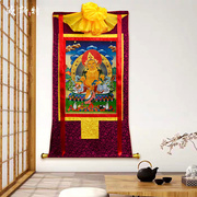 zn0w西藏黄财神(黄财神)画像，唐卡挂画家居用品，镀金藏巴拉唐卡装饰画