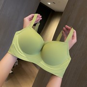 内衣女小胸聚拢收副乳防下垂上托调整型一片式无痕，夏3d软支撑文胸