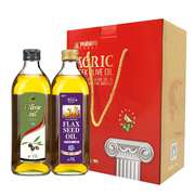 AGRIC阿格利司希腊进口橄榄油1L+冷榨亚麻籽油1L食用油团购礼盒