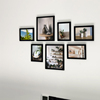 现代简约客厅照片墙免打孔创意组合相片墙北欧风沙发装饰背景挂画