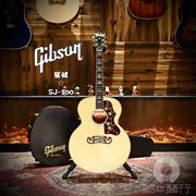 Gibson吉普森崔健签名限量版Cui Jian SJ-200 Custom全单电箱吉他