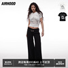 AIRHOOD 夏季2024印花设计T恤露脐短款上衣原宿辣妹时尚短袖