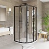 哑黑304不锈钢弧形扇形，淋浴房卫生间浴室，隔断屏风玻璃干湿分离