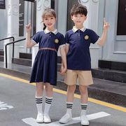 夏季幼儿园园服小学生校服班服儿童毕业拍照运动会连衣裙短袖套装