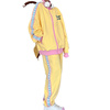 2024秋季运动服套装女学院可爱黄色多巴胺穿搭休闲宽松两件套