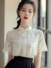 新中式女装欧货2024年小衫独特别致盘扣时尚洋气上衣短袖衬衫
