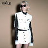 4MILE设计师品牌 胶囊系列 白色短款时髦小马甲摩登A字裤裙