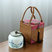陶瓷茶叶罐密封罐高档包装礼盒空礼盒便携茶具白茶龙井储存罐