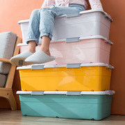床底收纳箱塑料带滑轮衣物被子床底带轮储物整理箱鞋子床下收纳盒