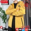 阿迪达斯夹克男2023秋季运动服针织休闲开衫姜黄色外套GU2078