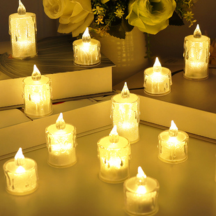 led电子蜡烛灯浪漫生日，求婚表白创意装饰布置场景露营小夜气氛灯