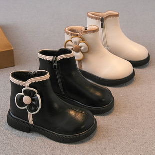 女童靴子2023秋冬儿童，马丁靴公主鞋，二棉加绒洋气皮靴短靴单靴