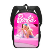  2023芭比公主书包barbie涤纶舒适双肩背包韩版大容量电脑包