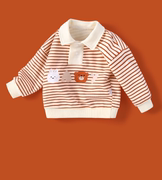 儿童卫衣2023女红色超厚加绒宝宝冬季男童秋装婴儿衣服童外套