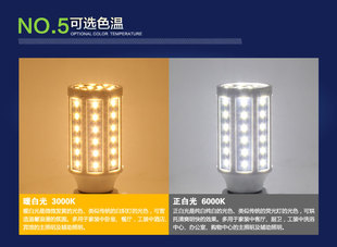 LED玉米灯节能灯泡E27螺口10W30W60W80W大功率超亮白光暖光灯泡