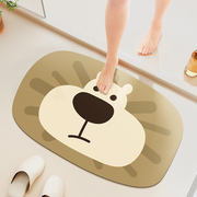 浴室地垫硅藻泥吸水速干软垫子厕所卫生间防滑垫，家用进门门垫脚垫