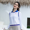 高尔夫衣服女士长袖T恤春秋季韩版拼色时尚显瘦高尔夫球服装上衣