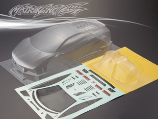 1/10竞速漂移车壳PC透明碳纤车壳 兰博基尼盖拉多LP560-4 195mm宽