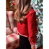 大卷与小茜红色小香风外套，秋冬百搭加厚法式优雅高级感重工上衣
