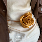 BAWBEE上身绝美设计感系带立体玫瑰花朵小众夸张多功能颈链身体链