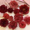 辣妹红色立体花朵发夹牡丹玫瑰，芍药网红花花刘海侧边夹拍照头饰品