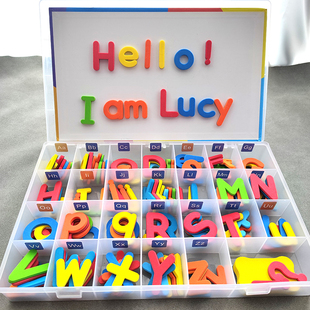 26个英文字母磁力贴儿童教具磁性黑板贴英语大小写单词数字白板贴