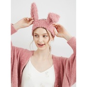 软绵绵兔耳朵发带卡通长耳朵，兔子化妆头箍发箍冰淇淋色折耳束发带