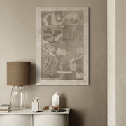 壁画侘寂风艺术创意客厅简约装饰画抽象无框画现代背景墙书房沙发