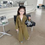 女宝宝秋装套装洋气韩版儿童春秋休闲衣服2三3到4五6岁女童两件套