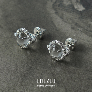INIZIO 灵光之舞耳钉 925纯银水晶原创设计师小众气质高级感耳饰