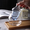 日式冰蓝冰酒壶玻璃酒具套装，小型分酒醒酒器家用温酒缸，白酒杯(白酒杯)创意