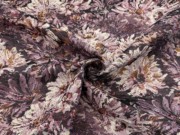 油画提花 紫色硬挺廓形梵高艺术织花面料春秋外套设计师布料DIY