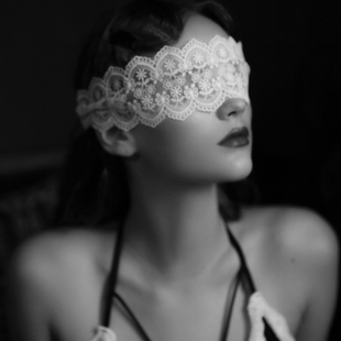 凯朱莉 蕾丝眼罩 透明绑带面罩 透视性感配饰 趣味玩物