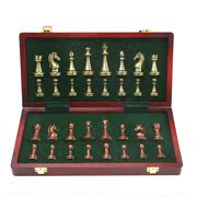 高档礼盒棋子，复古套装大号，西洋棋金属棋子chess国际象棋