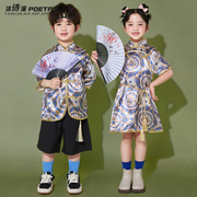 六一儿童小学生夏季运动会合唱演出服幼儿园中国风表演服男童汉服