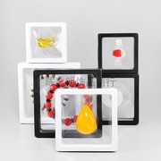 多色方形文玩PE薄膜展示悬浮盒首饰架透明亚克力珠宝包装收纳盒