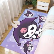 床边毯卧室家用可爱卡通少女，库洛米地垫玉桂狗满铺儿童房间地毯