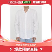 香港直邮潮奢jamesperse男士白色亚麻衬衫