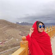 云南丽江披肩女西藏青海湖旅游拍照超大纯色围巾草原保暖红披风