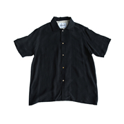 southpaw+1男装店青春，日常基础尖领百搭通勤休闲黑色短袖衬衫